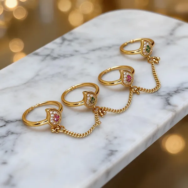 Gold_Brass_Stone_Studded_Finger_Ring_Chain_Set_For_Women