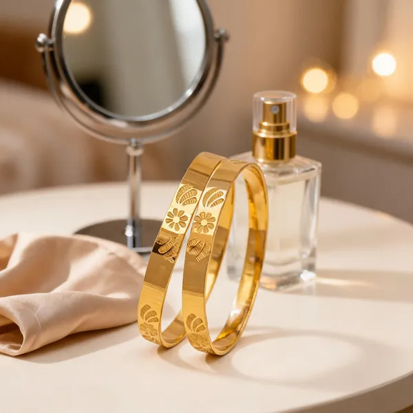 Gold_Brass_Floral_Engraved_Open_Bangle_For_Women