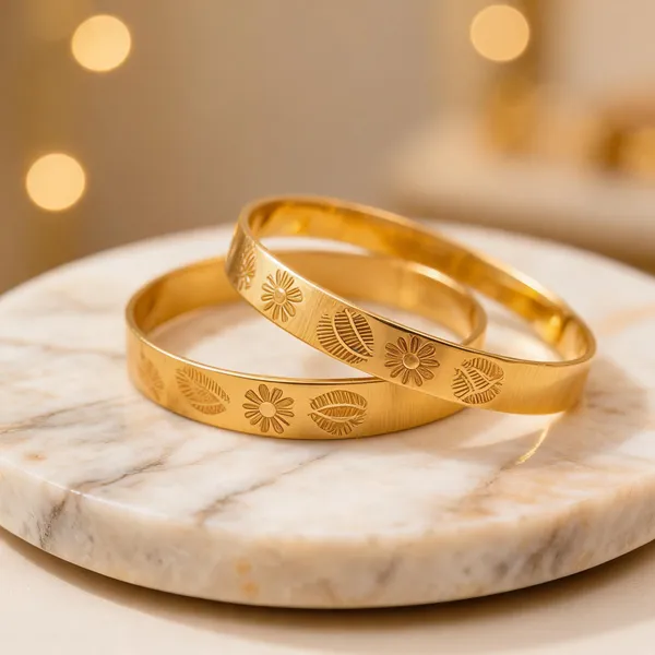 Gold_Brass_Floral_Engraved_Open_Bangle_For_Women