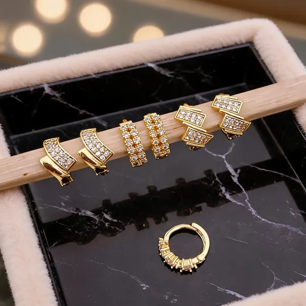 Gold_Brass_Crystal_Hoop_Earrings_Set_For_Women