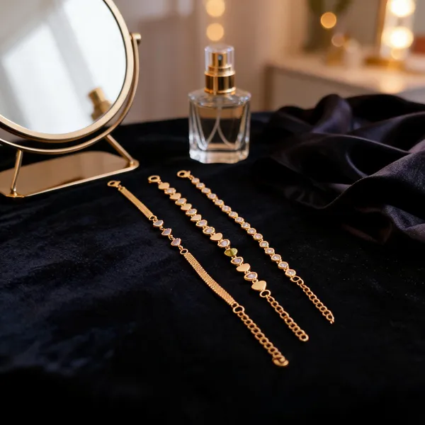 Gold_Brass_Embellished_Chain_Bracelet_Set_Pack_Of_3_For_Women