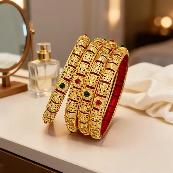 Gold_Tone_Brass_Stone_Studded_Bangle_Set_For_Women