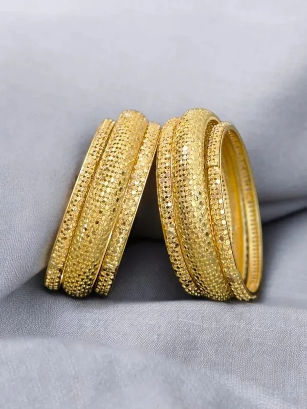 Gold-Tone_Textured_Bangles_for_Women