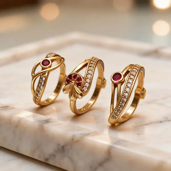Gold_Brass_Ruby_And_Crystal_Ring_Set_For_Women
