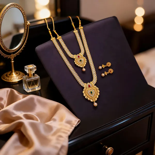 Gold_Brass_Traditional_Stone_Drop_Necklace_Set_For_Women