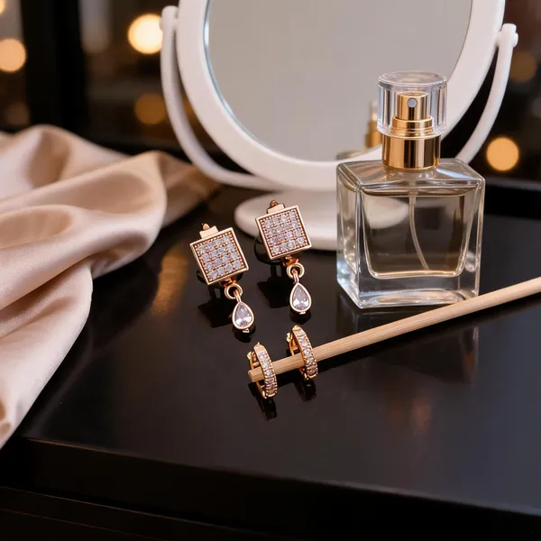 Rose_Gold_Brass_Square_Crystal_Earrings_And_Ring_Set_For_Women