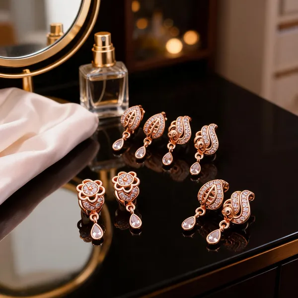 Rose_Gold_Brass_Crystal_Teardrop_Drop_Earrings_For_Women