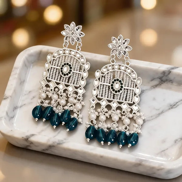 Silver_Brass_Chandbali_Pearl_Teal_Drop_Earrings_For_Women
