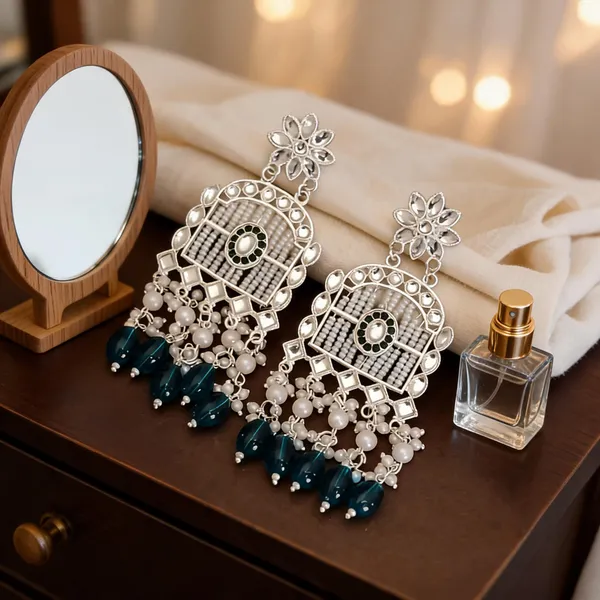 Silver_Brass_Chandbali_Pearl_Teal_Drop_Earrings_For_Women