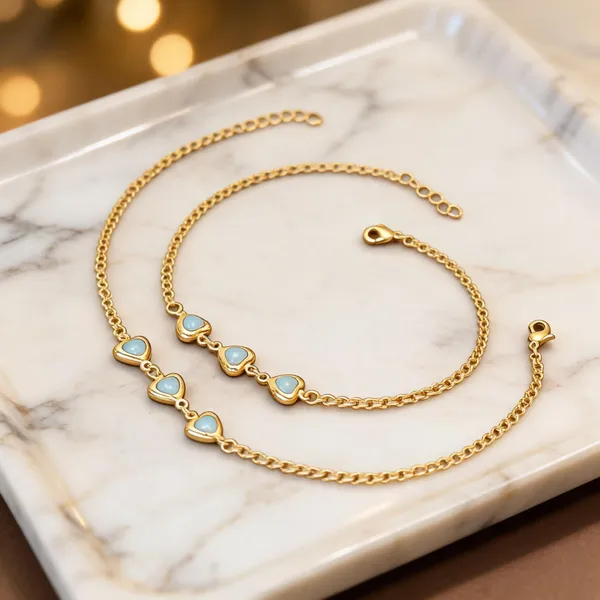 Gold_Brass_Blue_Heart_Stone_Necklace_Bracelet_Set_For_Women