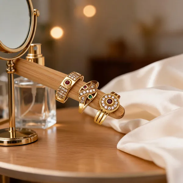 Gold_Brass_Stone_Embellished_Ring_Set_For_Women
