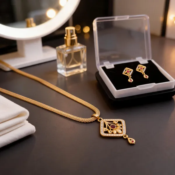 Gold_Tone_Brass_Traditional_Stone_Necklace_And_Earrings_Set_For_Women