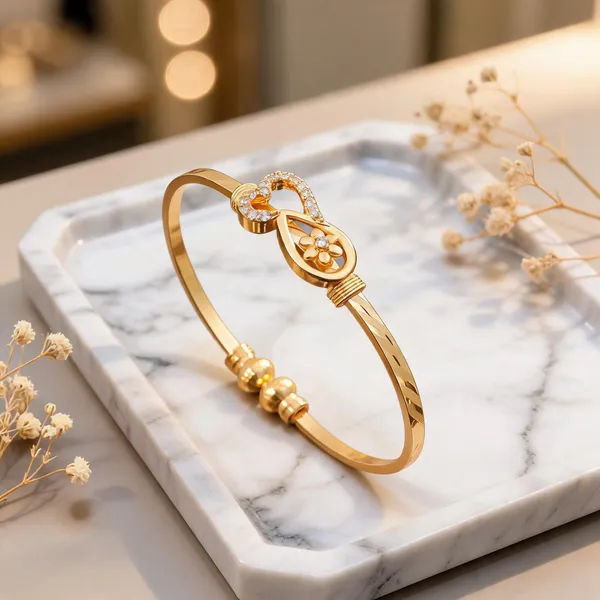 Gold_Brass_Floral_Stone_Accent_Slim_Bangle_For_Women