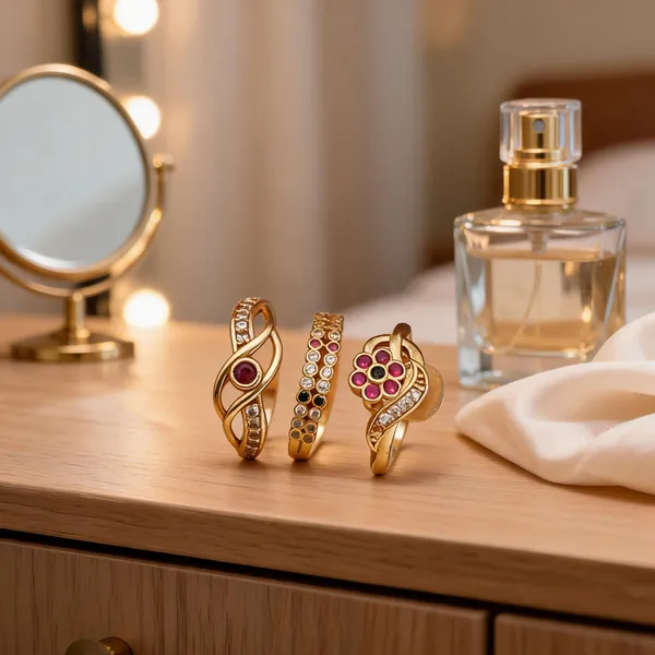Gold_Brass_Stone_Studded_Ring_Set_For_Women