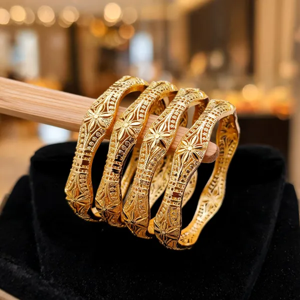 Gold_Tone_Brass_Traditional_Floral_Bangle_Set_For_Women