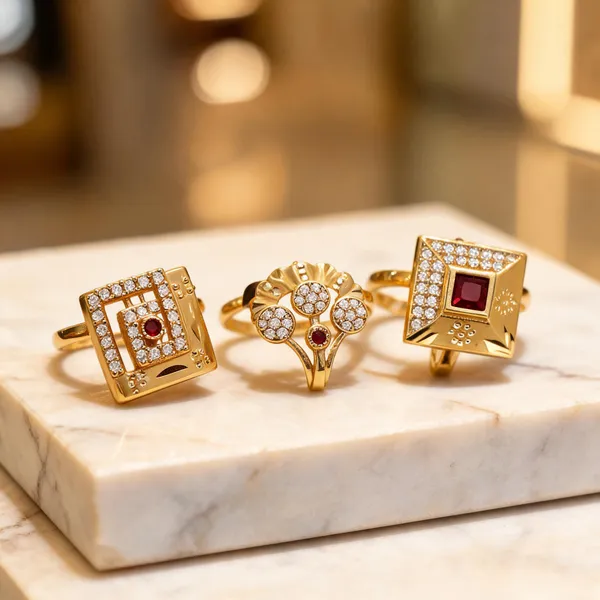 Gold_Brass_Stone_Studded_Statement_Ring_Set_For_Women