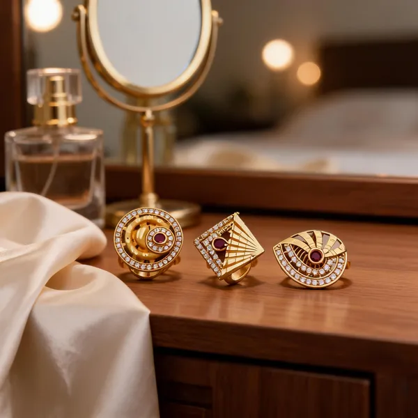 Gold_Brass_Stone_Embellished_Statement_Ring_Set_For_Women