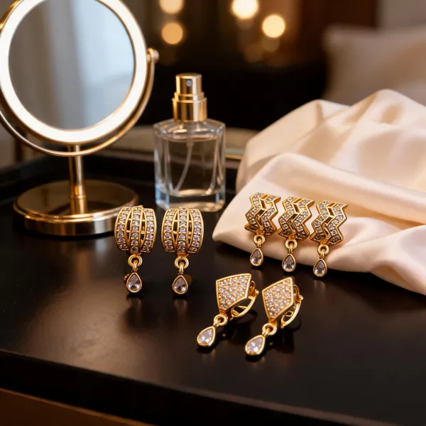 Gold_Brass_Stone_Studded_Geometric_Drop_Earrings_Set_For_Women