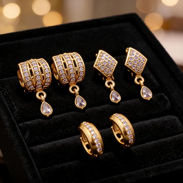 Gold_Brass_Cubic_Zirconia_Hoop_And_Drop_Earrings_Set_For_Women