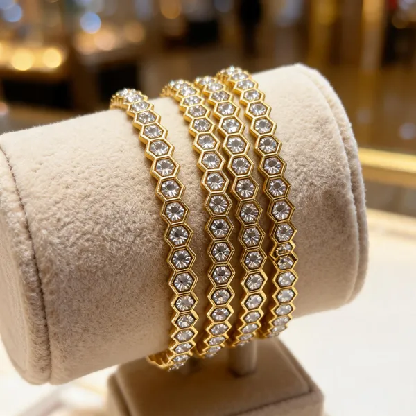 Gold_Brass_Hexagonal_Crystal_Studded_Bangle_Set_For_Women