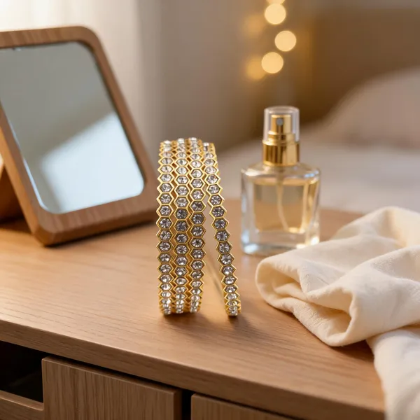 Gold_Brass_Hexagonal_Crystal_Studded_Bangle_Set_For_Women