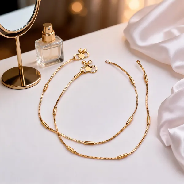 Gold_Brass_Layered_Chain_Anklet_For_Women
