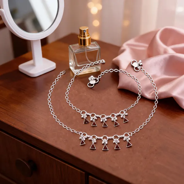 Silver_Brass_Charm_Anklets_For_Women