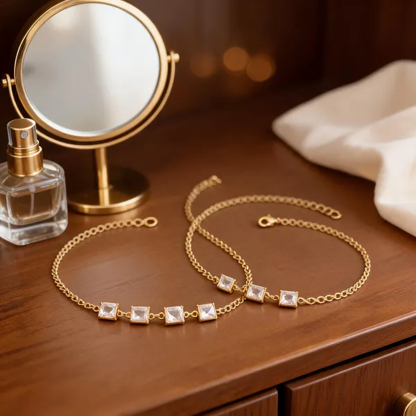 Gold_Brass_Crystal_Stone_Chain_Anklet_For_Women