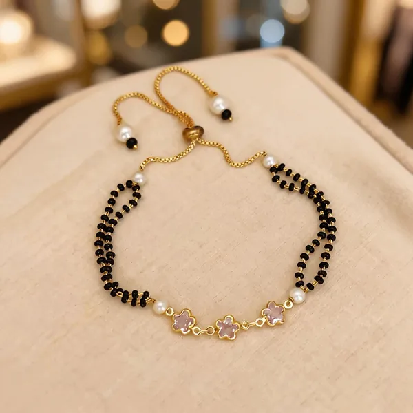 Black_Brass_Beaded_Floral_Mangalsutra_Necklace_For_Women