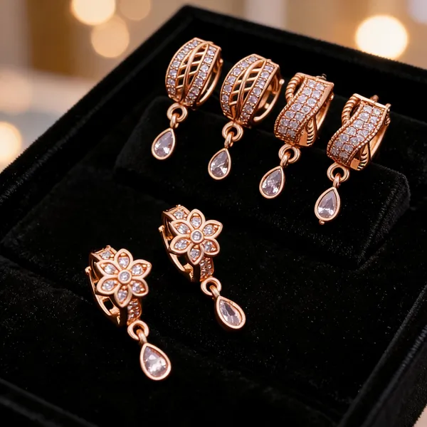 Rose_Gold_Brass_Crystal_Floral_Oval_Drop_Earrings_Set_For_Women