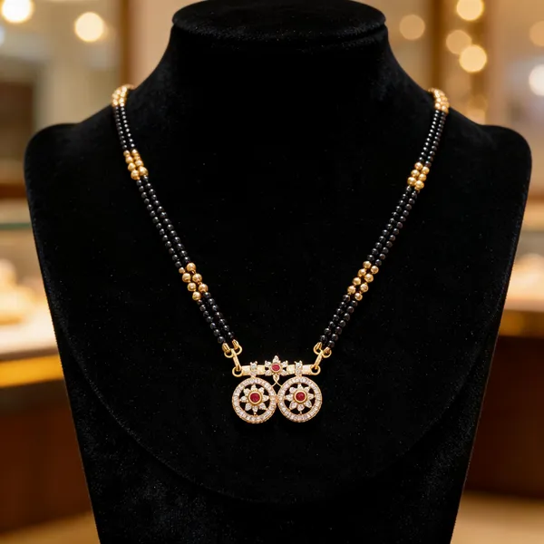 Black_Brass_Beaded_Floral_Mangalsutra_Necklace_For_Women