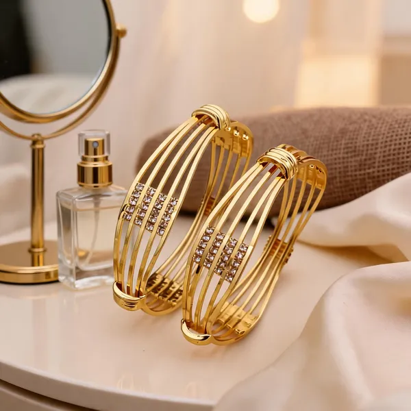 Gold_Brass_Crystal_Embellished_Layered_Bangle_For_Women