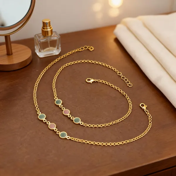 Gold_Brass_Pastel_Stone_Necklace_Bracelet_Set_For_Women