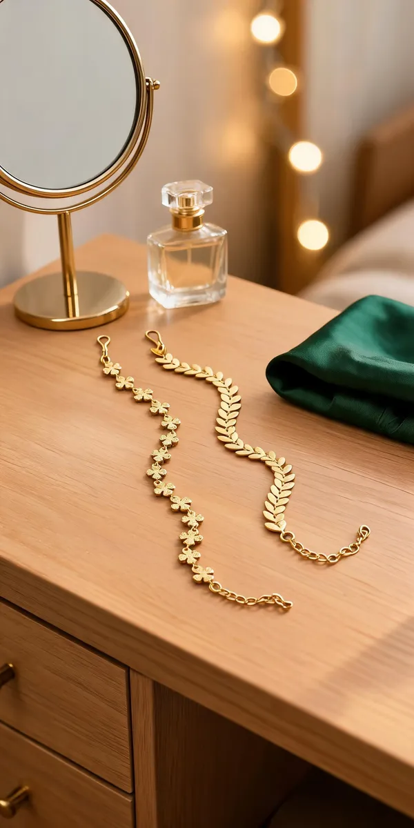 Gold_Brass_Floral_Leaf_Chain_Drop_Earrings_For_Women
