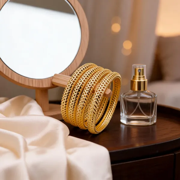 Gold_Brass_Lattice_Openwork_Slim_Stacked_Bangle_Set_For_Women