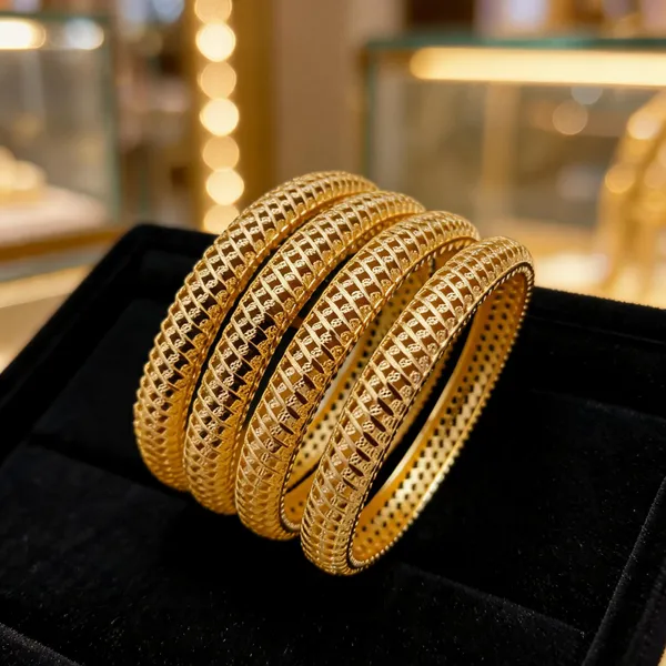 Gold_Brass_Lattice_Openwork_Slim_Stacked_Bangle_Set_For_Women