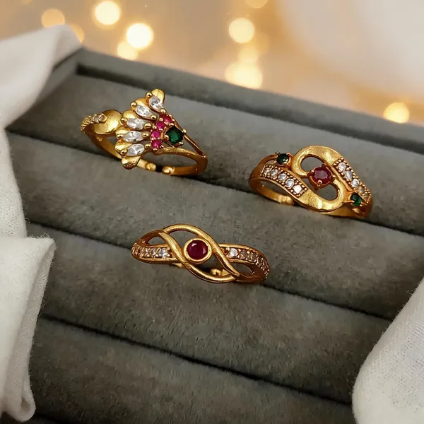Gold_Tone_Brass_Stone_Studded_Ring_Set_For_Women