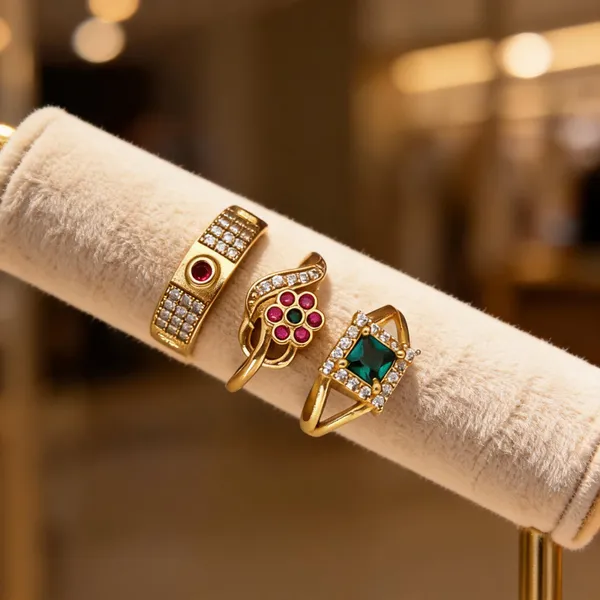 Gold_Tone_Brass_Multistone_Embellished_Ring_Set_For_Women