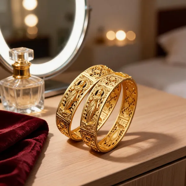 Gold_Brass_Traditional_Embossed_Broad_Bangle_For_Women