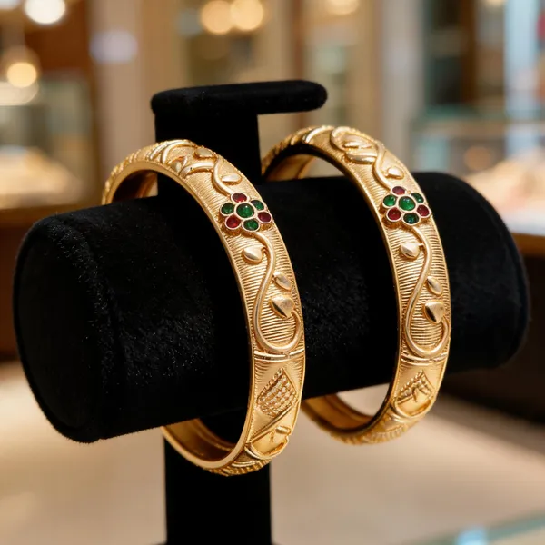Gold_Brass_Traditional_Floral_Stone_Bangles_Set_Pack_Of_2