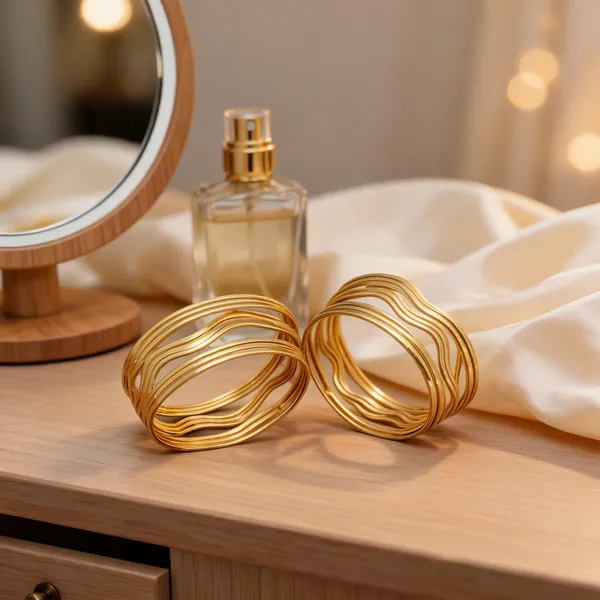 Gold_Brass_Wavy_Textured_Bangle_Set