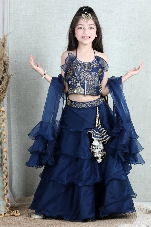 Orgenza_Lehnga_With_Silk_Blend_Lineing_And_Handmade_Latkansilk_Blouse_With_Handwork_Of_Sequence_And_Moti_Blue