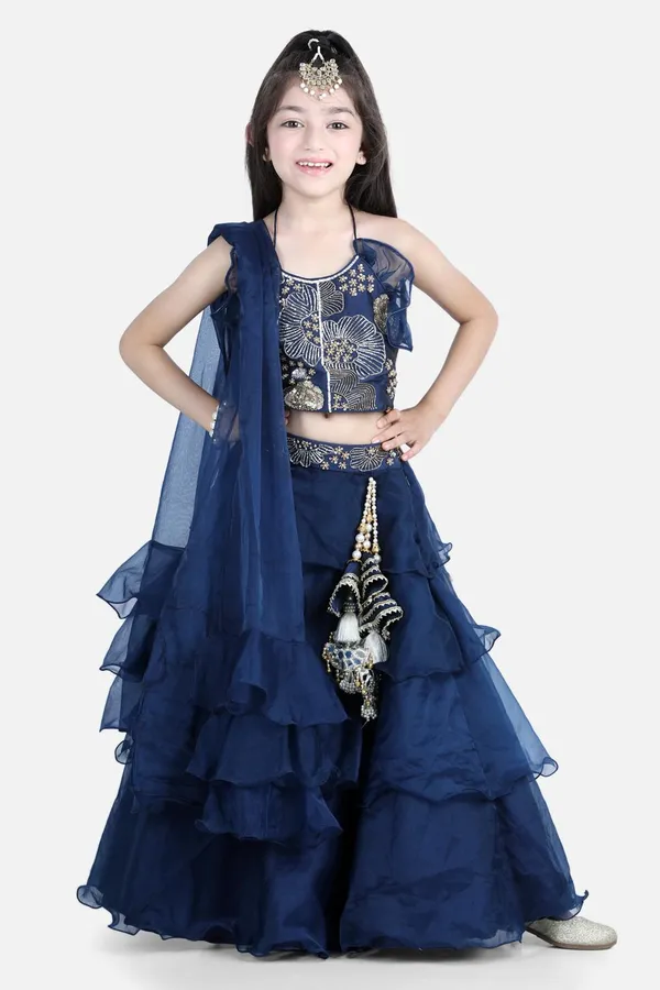 Orgenza_Lehnga_With_Silk_Blend_Lineing_And_Handmade_Latkansilk_Blouse_With_Handwork_Of_Sequence_And_Moti_Blue