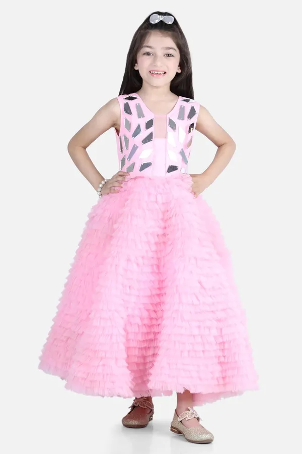 Net_Tulle_Dress_With_Acrylic_Handwork_On_Umpire_Pink
