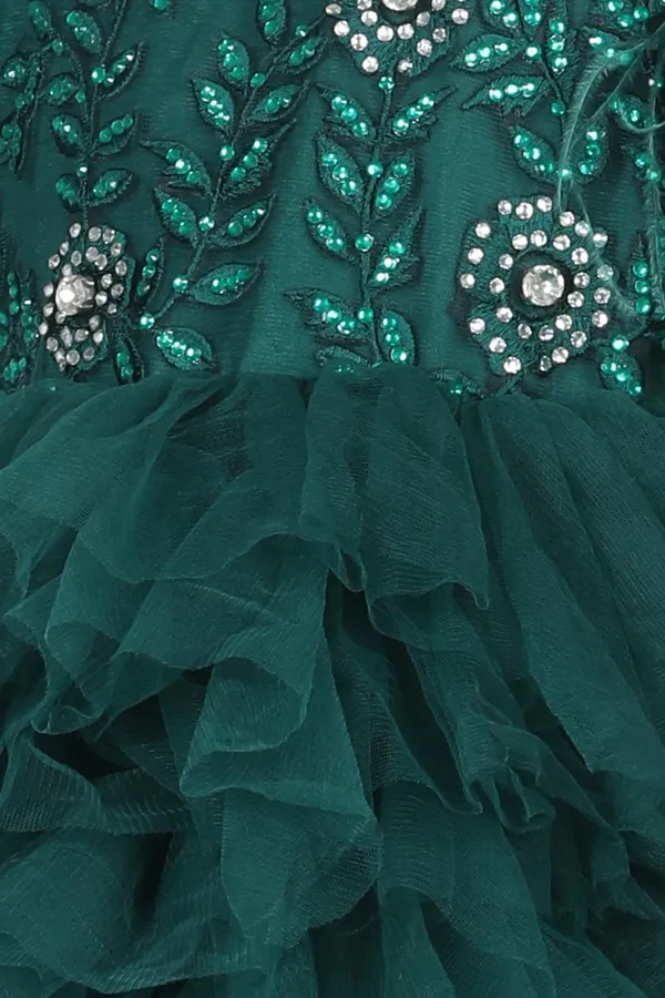 Tuelle_Dress_With_Thread_Embroidery_And_Swarovski_Embellished_Empire_Bottle_Green