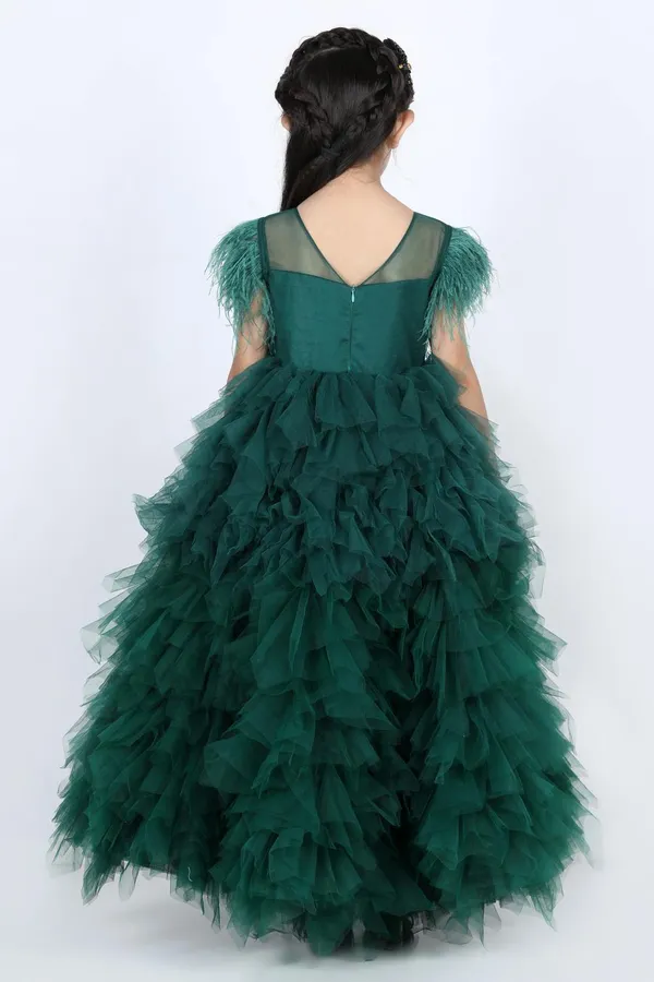 Tuelle_Dress_With_Thread_Embroidery_And_Swarovski_Embellished_Empire_Bottle_Green