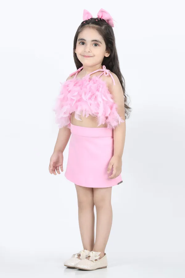 Feather_Top_And_Skirt_Baby_Pink
