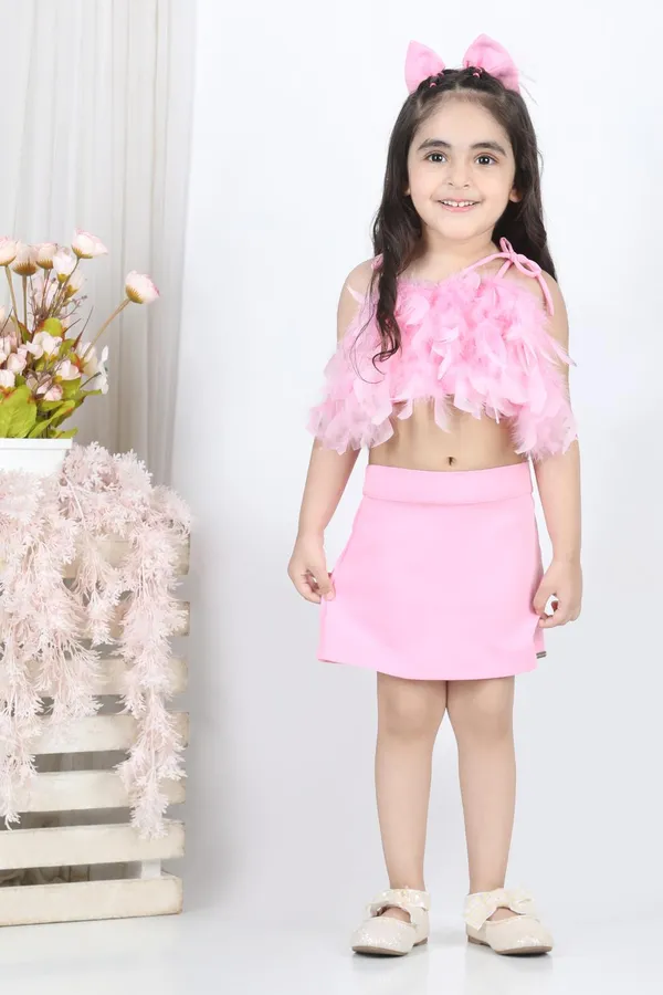 Feather_Top_And_Skirt_Baby_Pink
