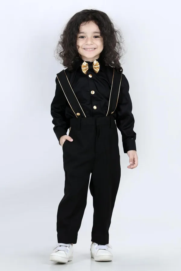 Suspender_Pant_Shirt_Bow_Set_Black