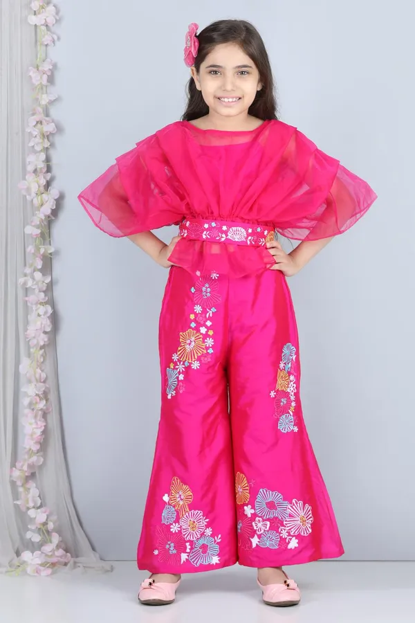 Silk_Set_With_Embroidery_Hot_Pink